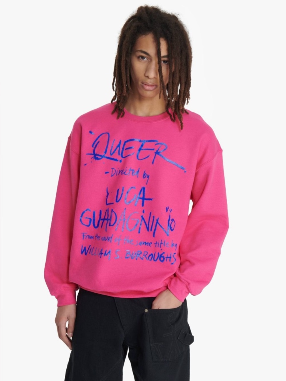JW Anderson Queer Luca Guadagnino Pink Graphic Sweatshirt Large Limited Edition